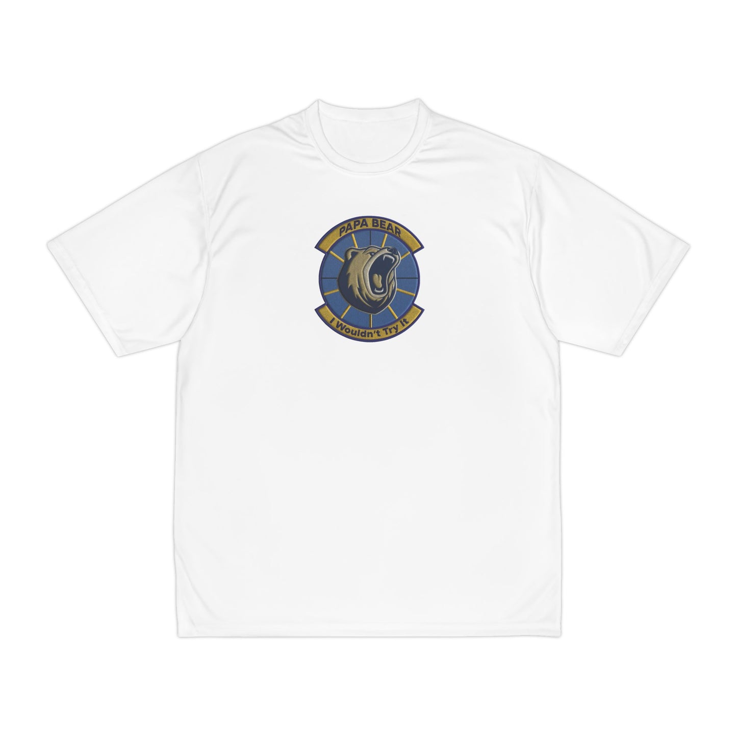 Papa Bear Patch - Embroidered Design Patch - Performance T-Shirt