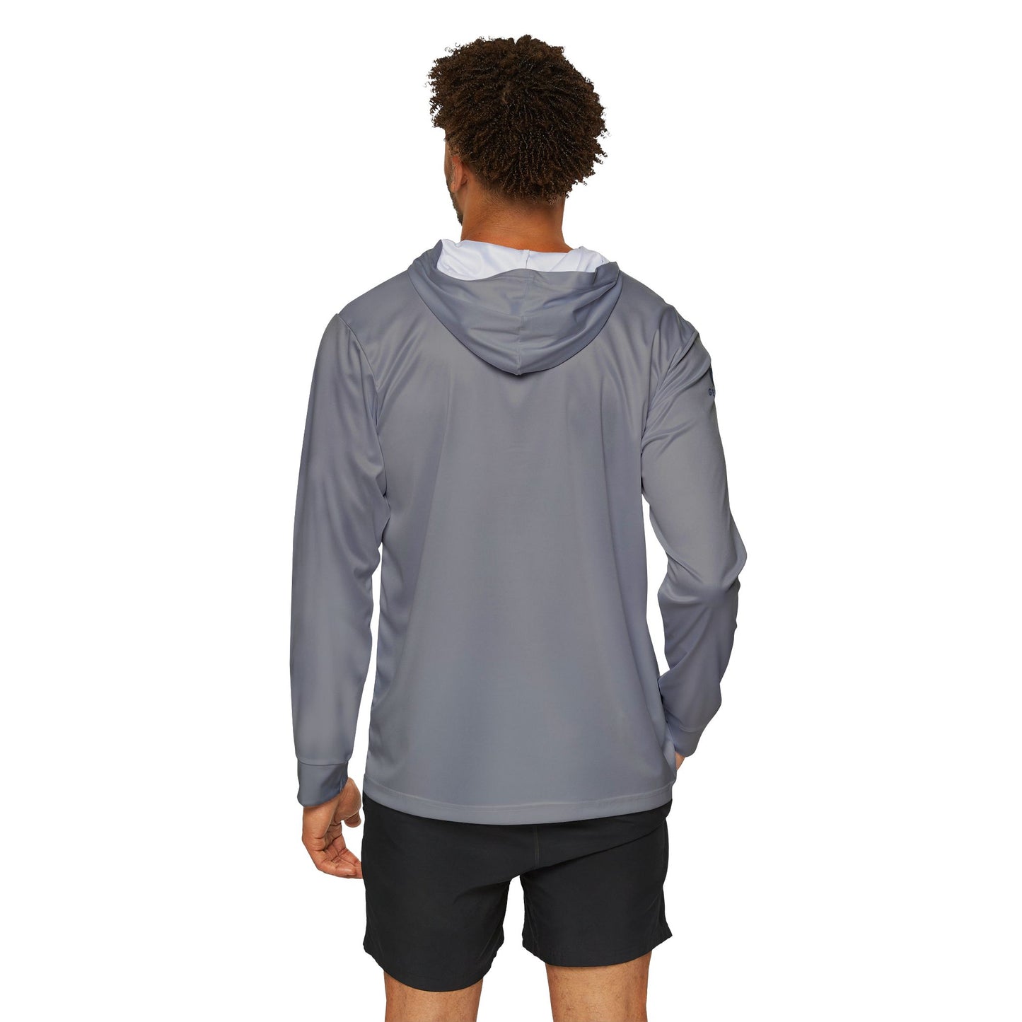 Genyus Gray Men's Sports Warmup Hoodie (AOP)
