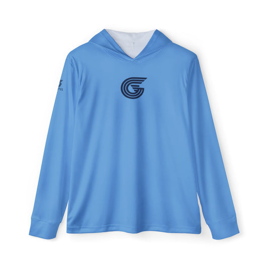 Genyus Blue Men's Sports Warmup Hoodie (AOP)