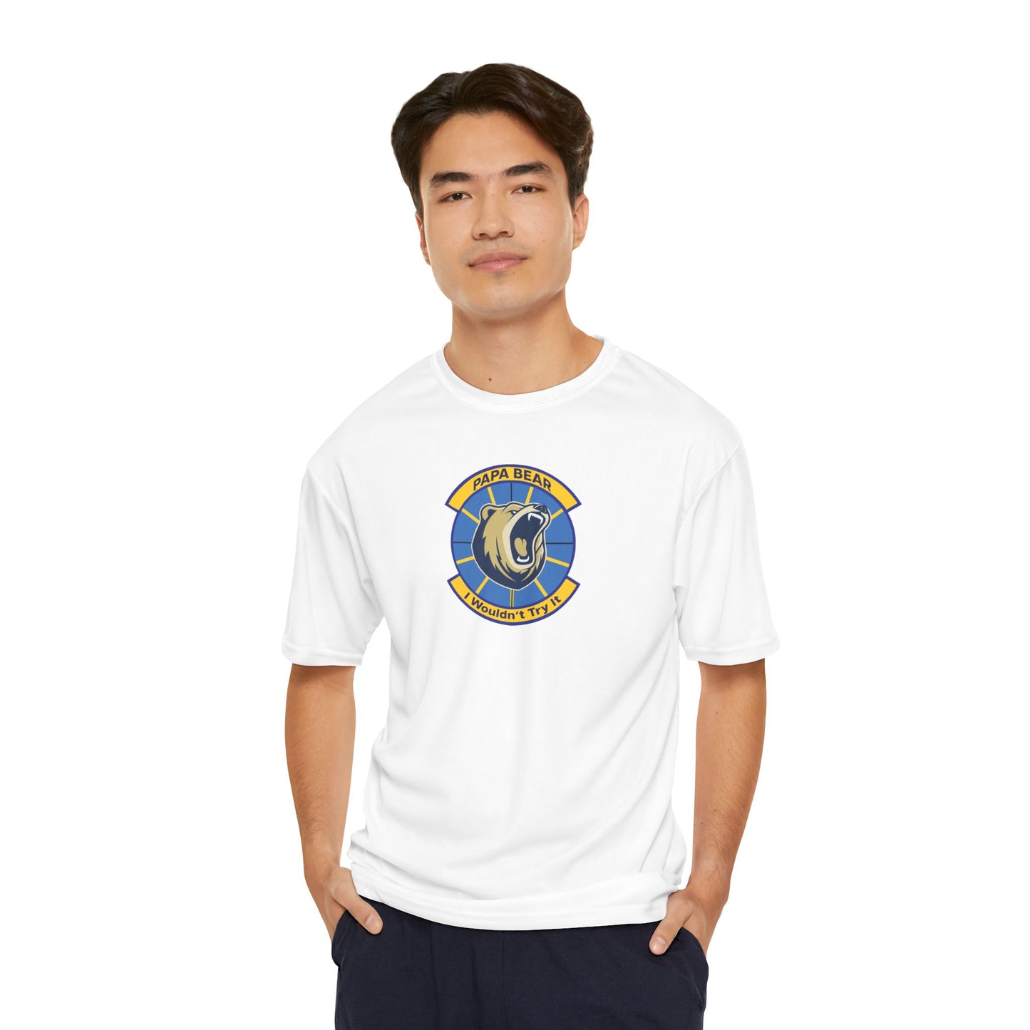 Papa Bear Patch - Men's Performance T-Shirt