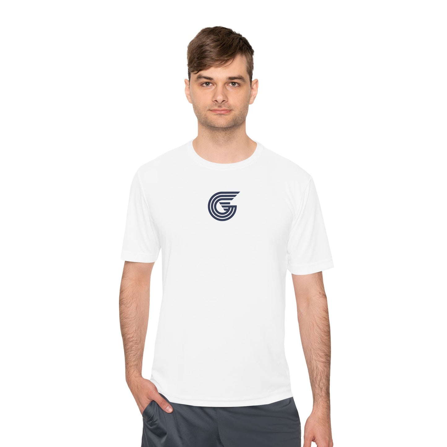 Genyus - Unisex Moisture Wicking Tee, Sporty Workout Shirt, Fitness Gift, Casual Wear, Graphic Tee for Dads