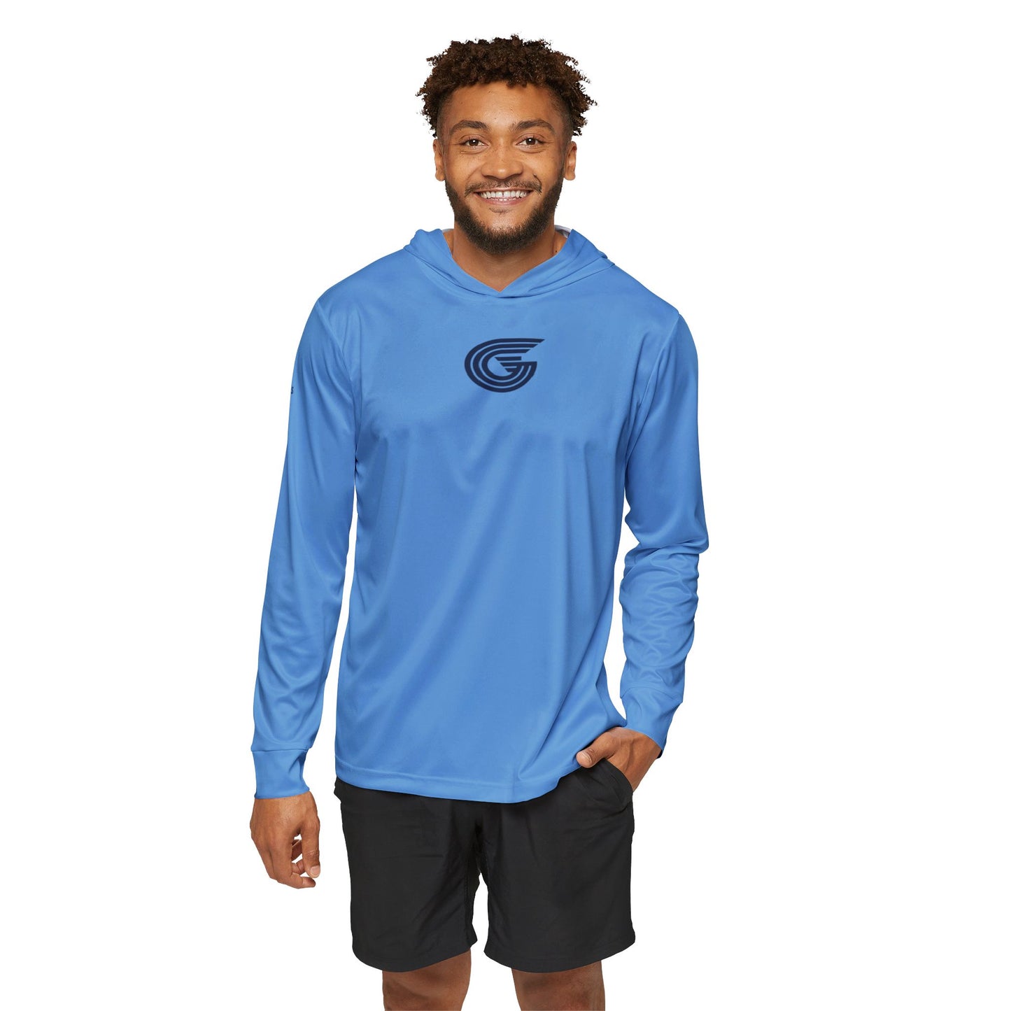 Genyus Blue Men's Sports Warmup Hoodie (AOP)