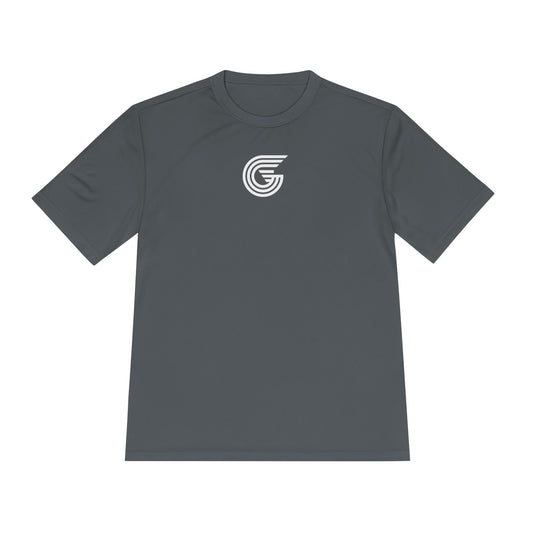 Genyus - Dark Mode Unisex Moisture Wicking Tee, Sporty Workout Shirt, Fitness Gift, Casual Wear, Graphic Tee for Dads