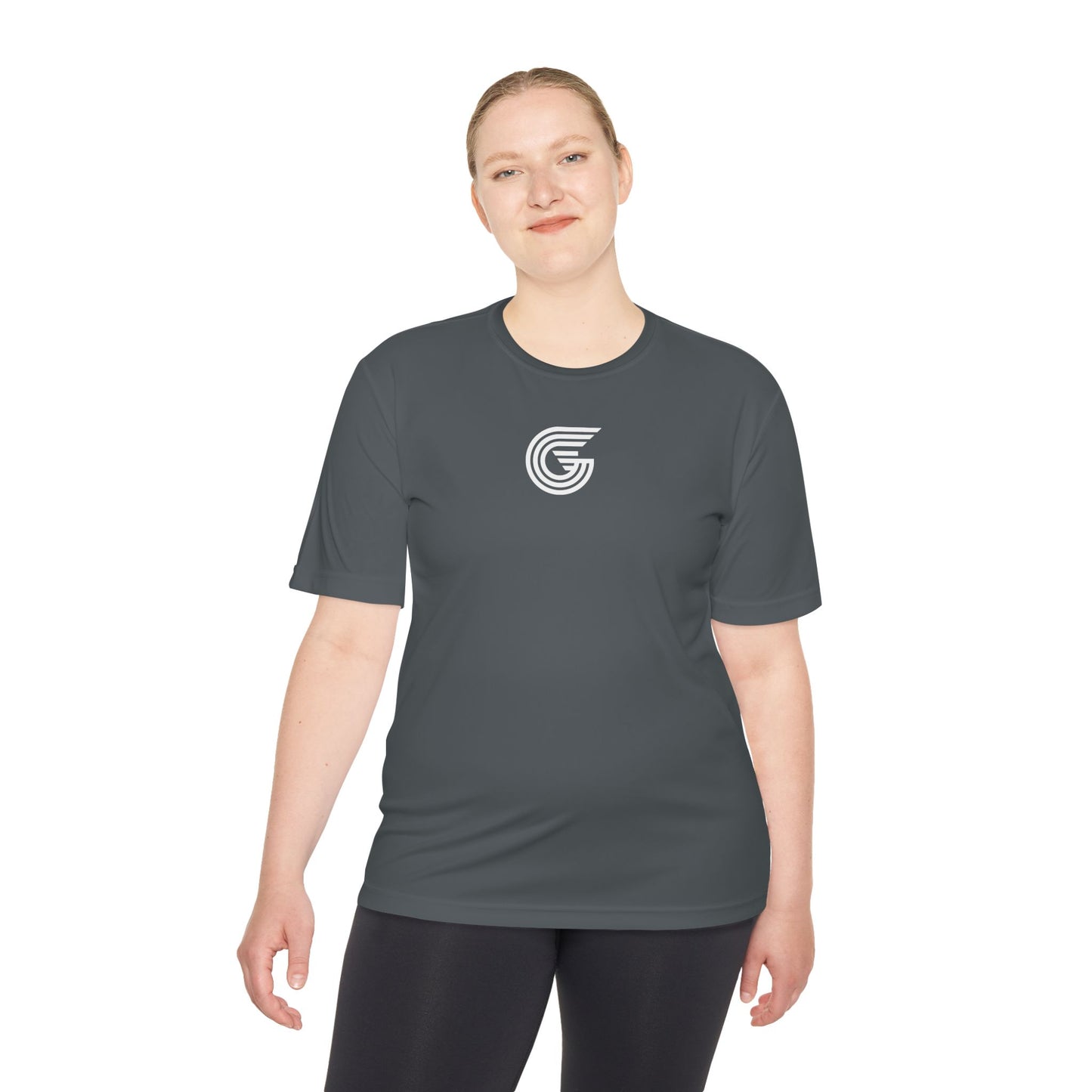 Genyus - Dark Mode Unisex Moisture Wicking Tee, Sporty Workout Shirt, Fitness Gift, Casual Wear, Graphic Tee for Dads